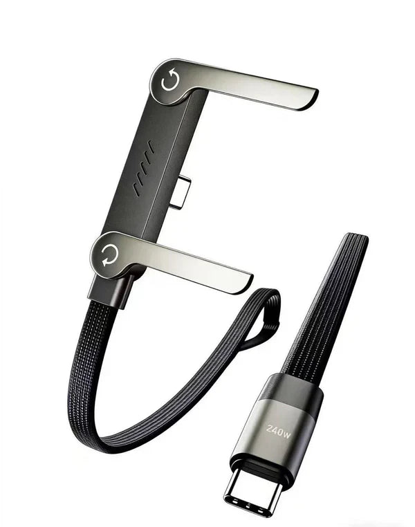 240W 2-in-1 C to C Cable with Phone Stand